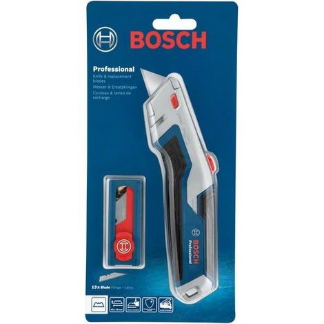 BOSCH 1600A027M5 Set cúter plegable con compartimento con 10 cuchillas (1/10)