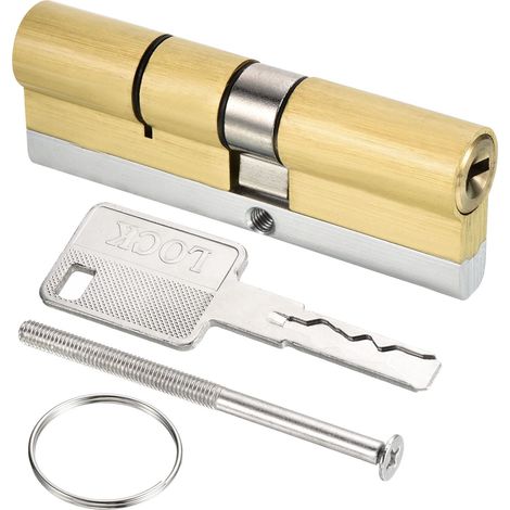 40/50 (90mm Globale) Européen Double Serrure Cylindre, Porte Cylindre Serrure avec 8 Clés pour Bois Portes, Aluminium Portes (1/5)