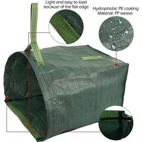Sac de jardin - Double position (debout, à plat) - Robuste et réutilisable - Pliable pour un rangement facile (1/5)