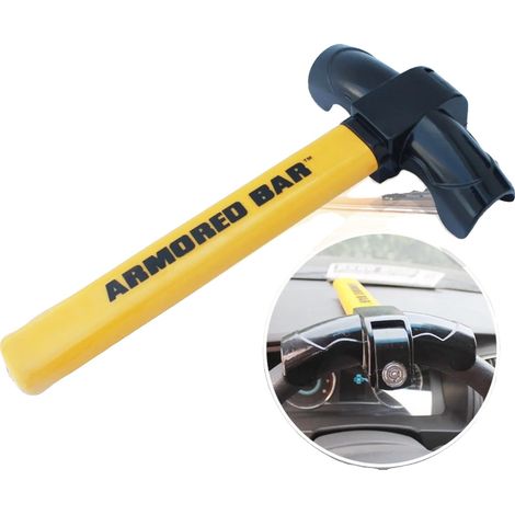 Bloqueo de volante, acero de alta resistencia, ajustable de 60 cm a 90 cm, compatible con la mayoría de volantes, seguridad antirrobo robusta, cumple con los estándares de calidad y seguridad. (1/5)
