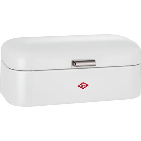 Wesco Grandy caja de pan blanco mate acero esmaltado