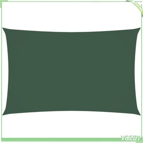 Voile de parasol - FAFEICY - 135493 - Rectangulaire 4x7 m - Tissu Oxford enduit PU - Vert foncé (1/5)