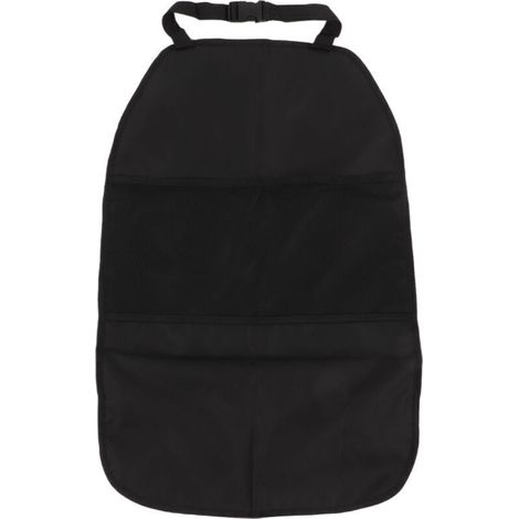 Jeffergarden Tapis de protection de siège arrière noir anti-coup de pied, sac de rangement pour siège arrière de voiture, accessoires intérieurs universels