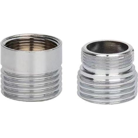 Faucet Aerators 2pcs Metal Tap Adapters 18mm to 22mm Metal Adapters for Kitchen Tap Water Saving (1/5)