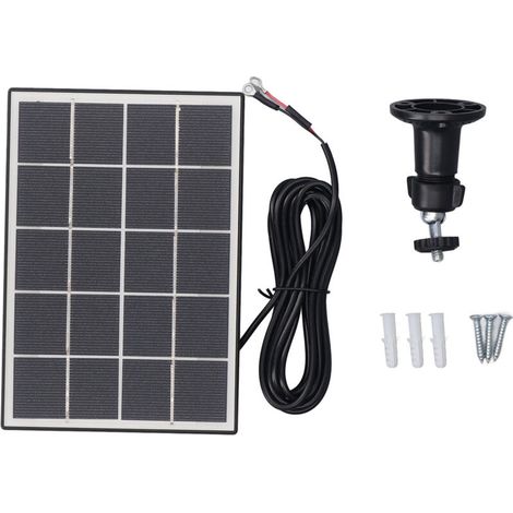 3W 5V Solarpanel, professionelles, monokristallines effizientes Silizium-Solarpanel-Ladegerät für Außenkameras, Schwarz, DUBUNS