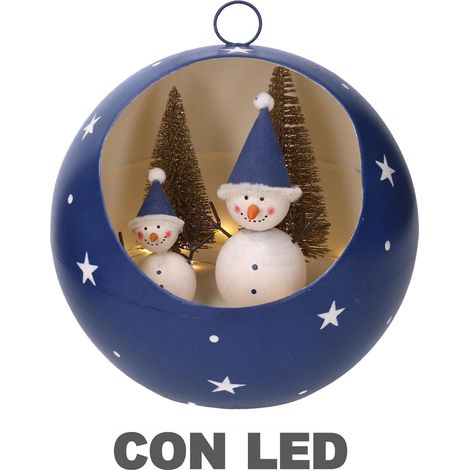 Sfera metallo led blu cm ø22h22 (1/3)