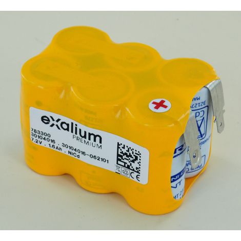 Batterie Ni-Cd 7,2V 1,6Ah 6VTCS Gaine thermo Saft (783300)
