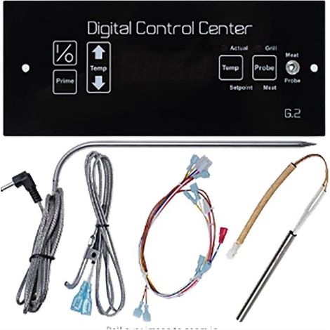 Louisiana BBQ Grill Digital Control Board Kit G2, compatible with Louisiana CS570, CS450, LG700, LG900, and 800 Elite models, with meat probe, RTD temperature probe, and hot rod igniter. Part number 5 (1/5)