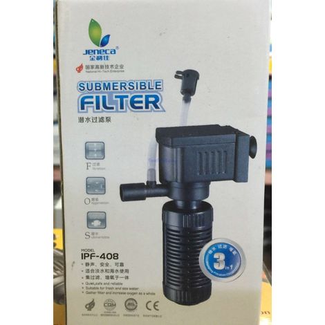 Trade Shop - Mini Filtro Sumergible Acuario Agua Dulce Peces Ipf 408 2w 3en1 -