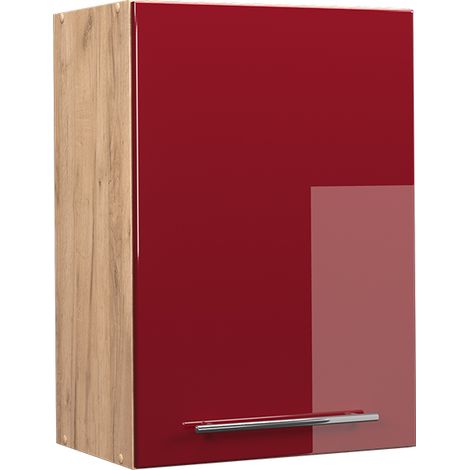 Pensile da cucina Fame-Line, Bordeaux lucido, 50 cm, Vicco