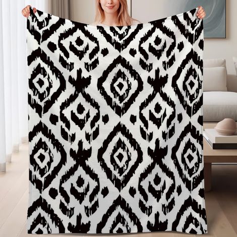 Couverture de lit en polaire, jeté doux et chaud idéal pour le printemps, légère et luxueuse en microfibre de polyester, décoration intérieure cosy et élégante, ajout parfait à la décoration, cadeau a (1/4)