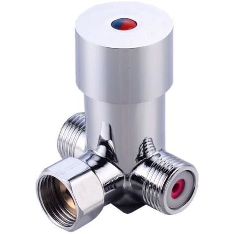 BUNTHAUS Lntyq Mélangeur Thermostatique de Contrôle Température Vanne Mélange D'eau Froide Chaude G1/2 pour la Maison D'hôtel Salle Bains Capteur Automatique Robinet Sans Contact Mitigeur Cabine Douch (1/5)