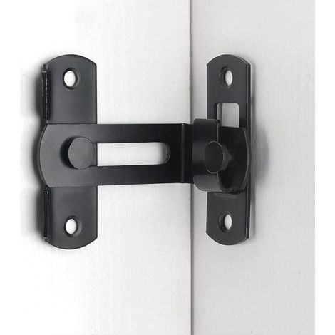 Verrou de porte coulissante à 90 degrés pour porte de grange mobile à angle droit (1/5)