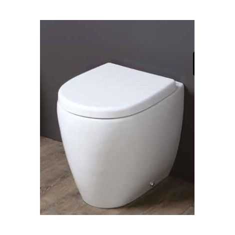 Vaso scarico universale senza brida linea aida  bianco opaco senza sedile