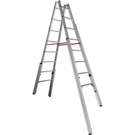 Euroline Premium 30576 Treppenstehleiter 2x8 Sprossen (1/2)