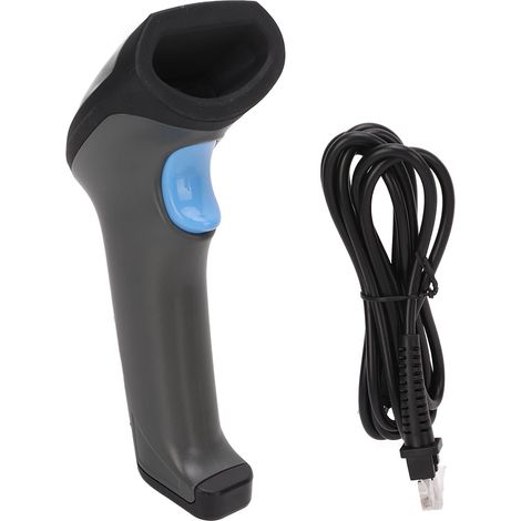 Lecteur de codes-barres 2D portable, avec poignée ABS, à lecture rapide et antichoc, idéal pour les supermarchés et les bibliothèques. Poignée en ABS, poignée en ABS. (1/5)
