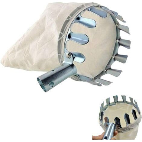 Cueilleurs de Fruits Cueille-Fruits Argent, sans Manche Télescopique en Métal Cueilleurs de Pommes, pour Pommes Poires Orange Outil Pratique Horticole Léger Durable Outils Portatifs de Panier (1/5)