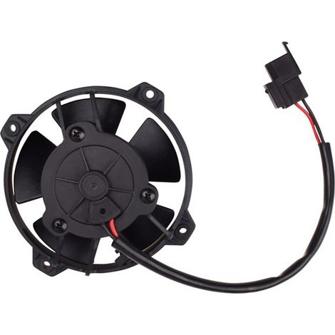 1. Color: Black Material: Plastic 30103009 10 cm (4 inch) slim fan, 124 CFM