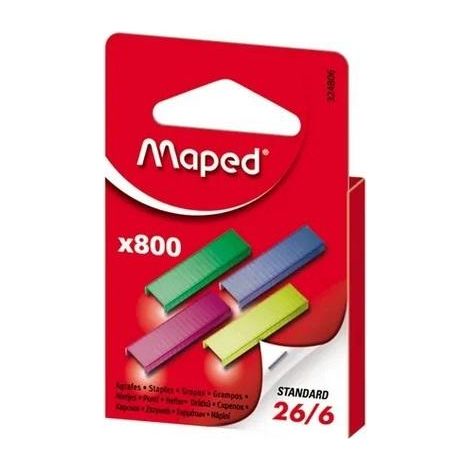 Agrafes de couleur 26/6 800 pièces cartographiées
