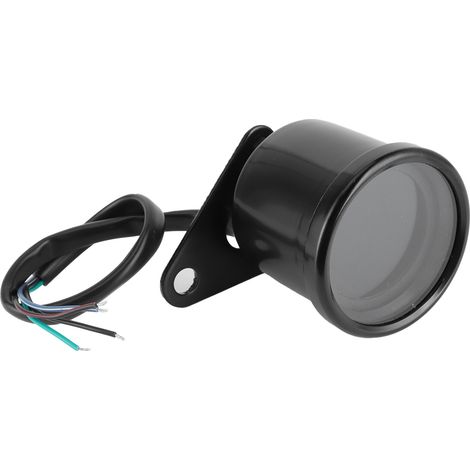 Compteur multifonction moto 12V universel noir - Tachymètre indicateur vitesse jauge essence odomètre (1/5)