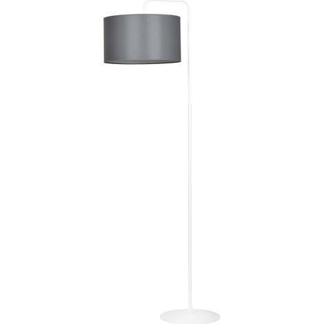 Lampadaire TRAPO blanc/gris E27 150 cm Emibig tissu (1/4)