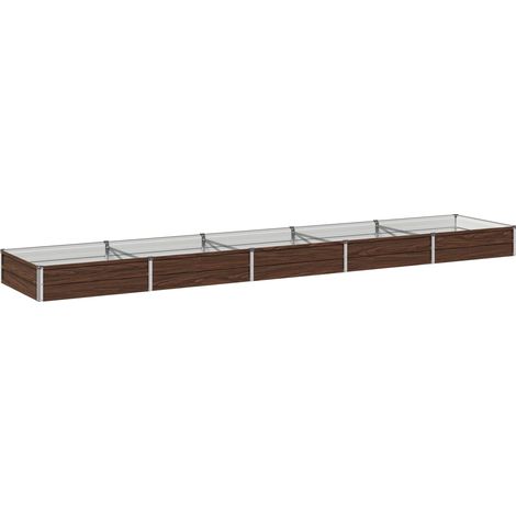 vidaXL Cama de Jardín Elevada Negro 400 x 80 x 24 cm (1/2)