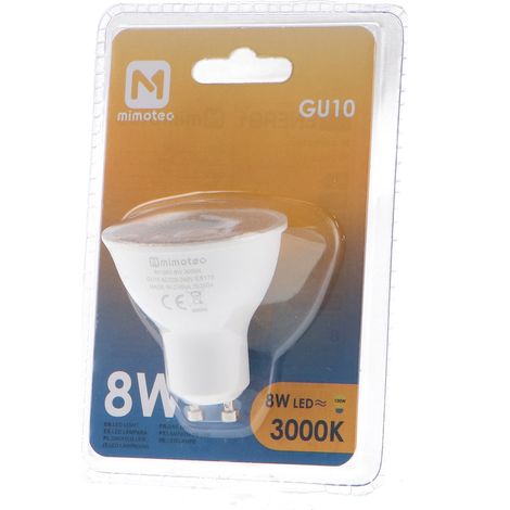 IluminaShop - Bombilla LED GU10 8W 38º IP20  Blanco Neutro 4000K (1/3)