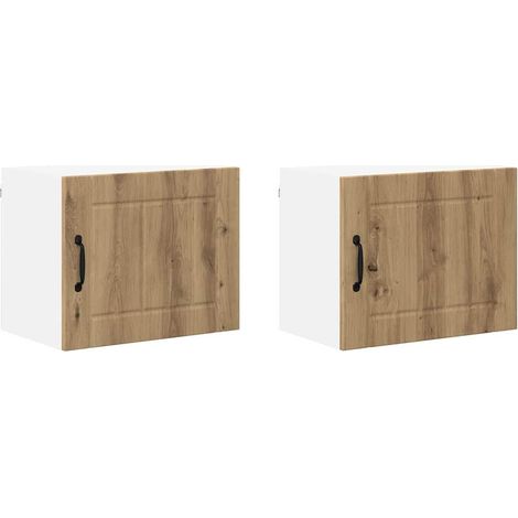 Meubles de Rangement，Armoire de cuisine 2 pcs Chêne artisanal 50 x 31 x 40 cm CFW295037 (1/5)