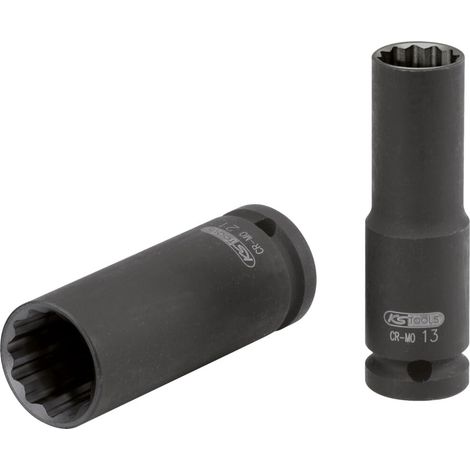 KS Tools 515.0946 Bussola poligonale 1/2" per avvitatori ad impulsi, lunga, 14 mm (1/4)