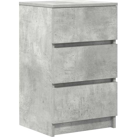 Maison Exclusive - Nachttisch mit 3 Schubladen Betongrau 39x35x65