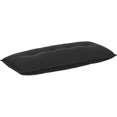 Coussin de Dos Noir 120 x 50 cm Tissu en velours côtelé (1/5)