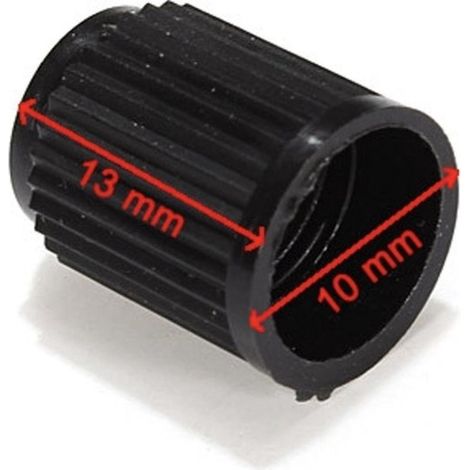 Lot de 5 bouchons de valve universels en plastique pour voiture - Noirs (1/2)