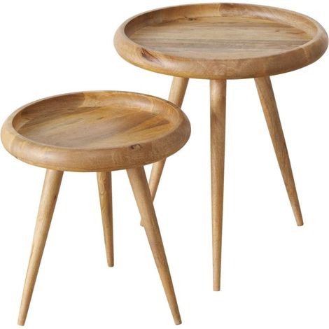 Kaffeetische HERVE, 2er-Set, Mangoholz (1/5)