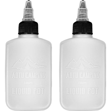 Lot de 4 Bouteilles Condiments Extérieur Huile Assaisonnement Contenants Distributeurs Camping BBQ (1/5)