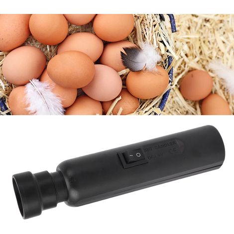 Probador de huevos compacto [Probador de huevos USB estable] con lámpara LED de ABS para probar huevos de gallina, pato y ganso en incubadoras, incluye compartimento para pilas AA y cable USB. (1/5)