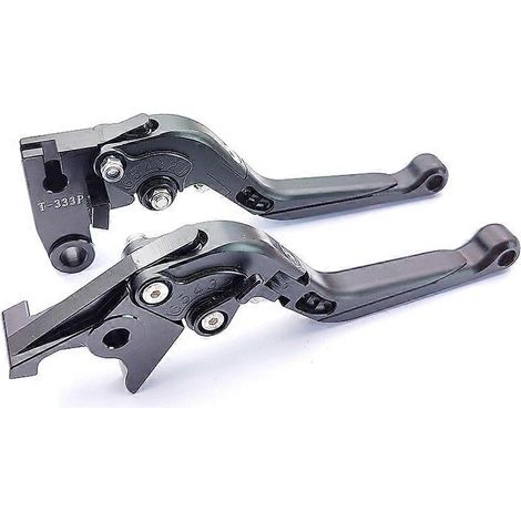 Poignée de klaxon de frein CNC modifiée (télescopique, noire) pour 765 Street Triple R 2020-2022 (1/5)
