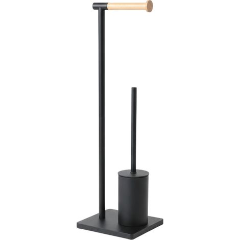 WC-Bürste mit Bambusgriff und Toilettenpapierhalter ISME, 66 cm (1/5)