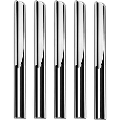 5Pcs / Lot 6X32Mm Deux FlûTe Droite Routeur Bits pour Bois CNC Coupe Droite de Gravure Fraises en Carbure de Coupe (1/5)