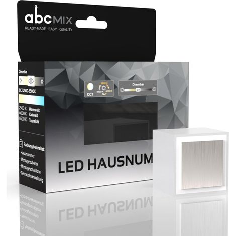 LED Hausnummer Punkt inkl. Edelstahl-Cover - CCT 12V 2700K/4000K/6500K (1/5)