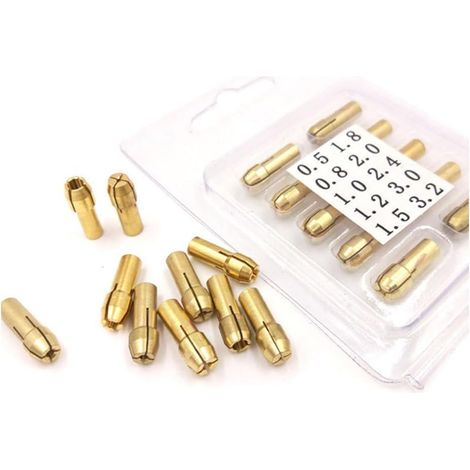 20 pezzi di ricambio per mandrino, punte per trapano, mini mandrino, micro punte per trapano, accessori per trapano a colonna, utensile rotante, penna per incisione 3D, chiave inglese (1/5)