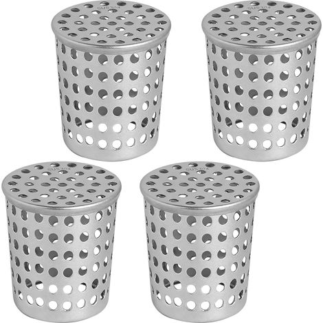 4 Pièces Crapaudine de Gouttière Grille 50-63mm, Gouttière Anti Feuilles Filtre de Descentes en Acier Inoxydable, Grilles de Drainage pour Maison Avant-Toit Fossé Égout pour Éviter les Blocages (1/5)