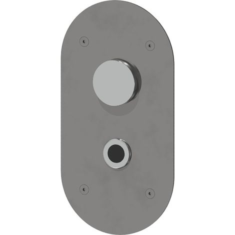 Débitmètre électronique encastré à double commande pour WC, avec alimentation secteur 230V Série 700 Idral 700.B8/R Acier inoxydable (1/2)