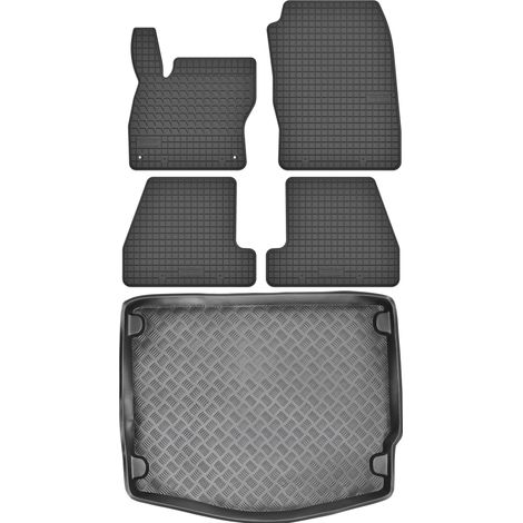 Juego de alfombrillas de goma para coche y maletero para Ford Focus III Hatchback (2011-2018).