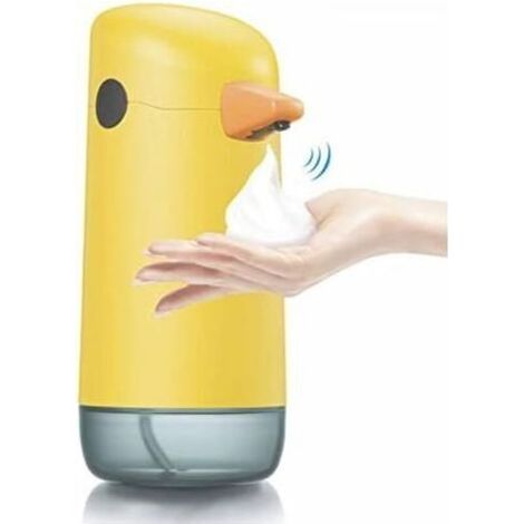 Distributeur De Savon En Mousse Pour Salle De Bain Automatique Pour Enfants 320ML, Distributeur De Savon Debout Automatiquement À Piles, Distributeur De Savon Pour Hôtel (Sans Batterie) (1/5)