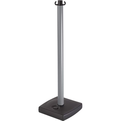 Poteau PVC Gris alu sur socle à lester 4kg - 2002035 (1/2)