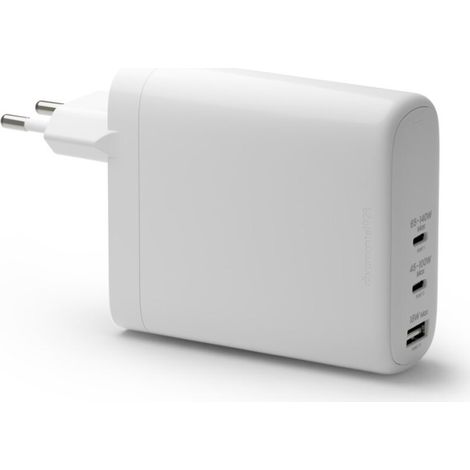 Dbramante1928 - Re-charge - Wall Charger GaN - USB-C 140W+100W+18W EU - White