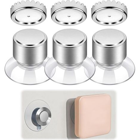 3 Pièces Porte Savon, Aimanté, Ventouse, Acier Inoxydable, Sans Percage, Salle de Bain (1/5)