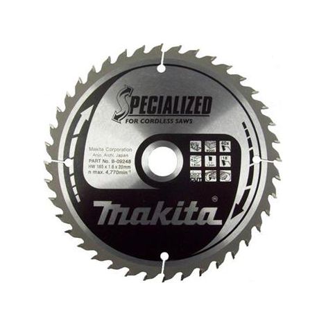 Lame de scie Makita 165x1 6x20 0 mm Z40 18°