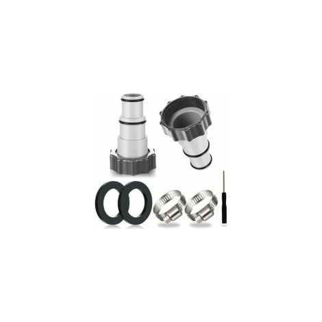 2PCS Adaptateur Tuyau Piscine, Adaptateur Piscine, Adaptateur pour Piscine Intex, Adaptateur Tuyau Piscine, Adaptateur Tuyau pour Pompe, Raccord pour Tuyau Piscine 32 et 38 mm (1/5)