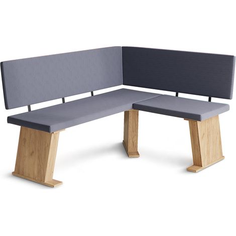 Gruppo panca ad angolo Rivon, Rovere dorato/Antracite, 150 x 120 cm Angolo sinistro, Vicco (1/5)